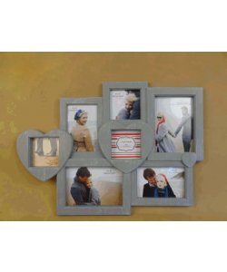 Plastový fotorámeček na sedm fotografií