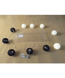 LED světýlka - černá, bílá