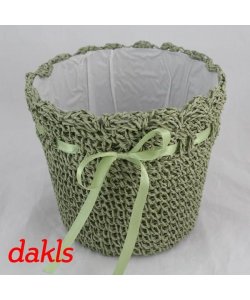 Pletený obal na květináč