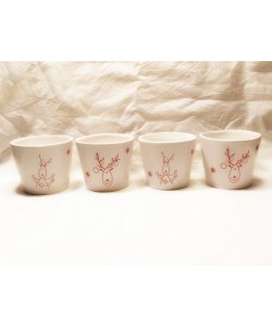 Květináč se sobem - sada 4 ks