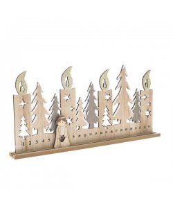 Dřevěný adventní kalendář s andělem, 12/24