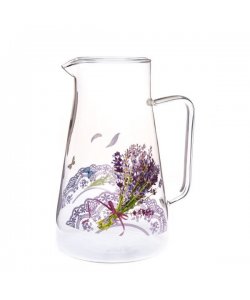 Skleněný džbán - levandule, 1450 ml, 1/24