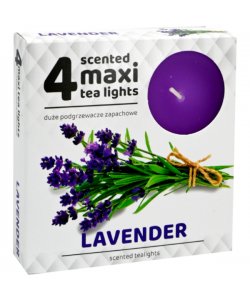 Čajová svíčka maxi velká 4 ks LEVANDULE