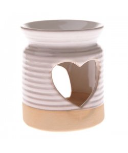 Porcelánová aromalampa se srdce, bílá, 0/36