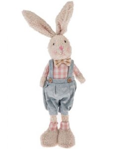 Stojící textilní zajíc - chlapeček