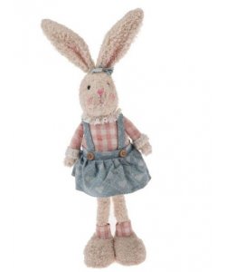 Stojící textilní zajíc - holčička