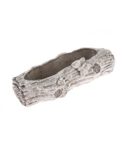 Betonový květináč - kmen s motýlem