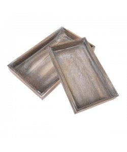 Dřevěný tác - sada 2ks, 0/30