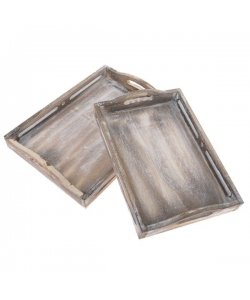 Dřevěný tác - sada 2ks, 0/30