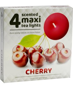 Čajová svíčka maxi velká 4 ks CHERRY