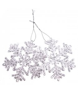 Závěs. vločka 2ks,plast 24/144