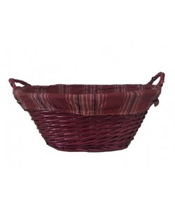 Proutěný koš s látkou uvnitř