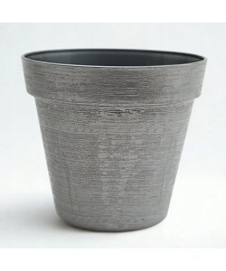 Plastový květináč 12cm- Stříbrný