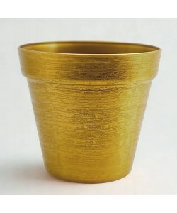 Plastový květináč 12cm- Zlatá