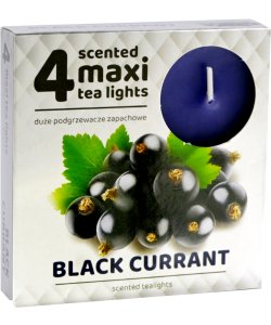 Čajová svíčka maxi velká 4 ks - černý rybíz