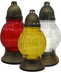 Hřbitovní lucerna velká sada 6 ks jen čiré